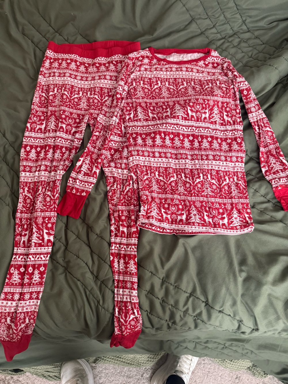 Little Sleepies Red Fair Isle Kids pajamas